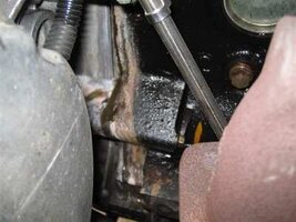 1 first signs of p gasket failure are water staining on engine block (Medium) (Medium).jpg
